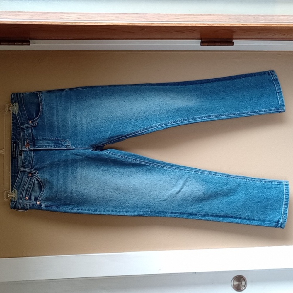 Boston Proper Classic Skinny Straight Blue Denim Jeans Size 12